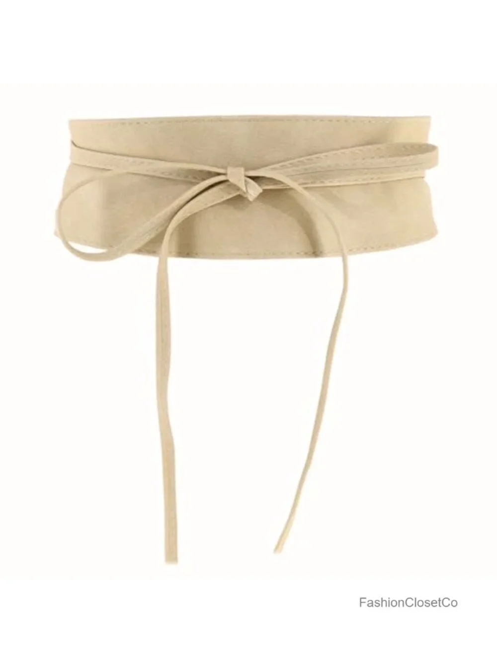 Faux Leather Wide Obi Belt with Lace-up Closure, Waist Cincher